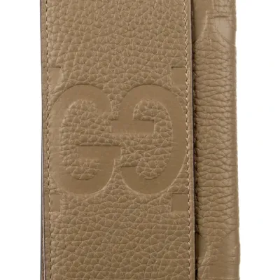 Gucci Medium Bifold Wallet Brown Jumbo GG Printed Calfskin Leather