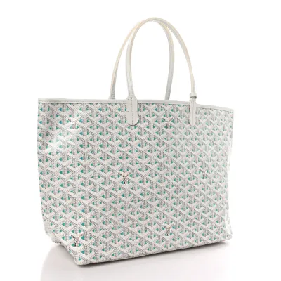 Goyard Saint Louis Claire Voie PM White Opaline Goyardine Canvas