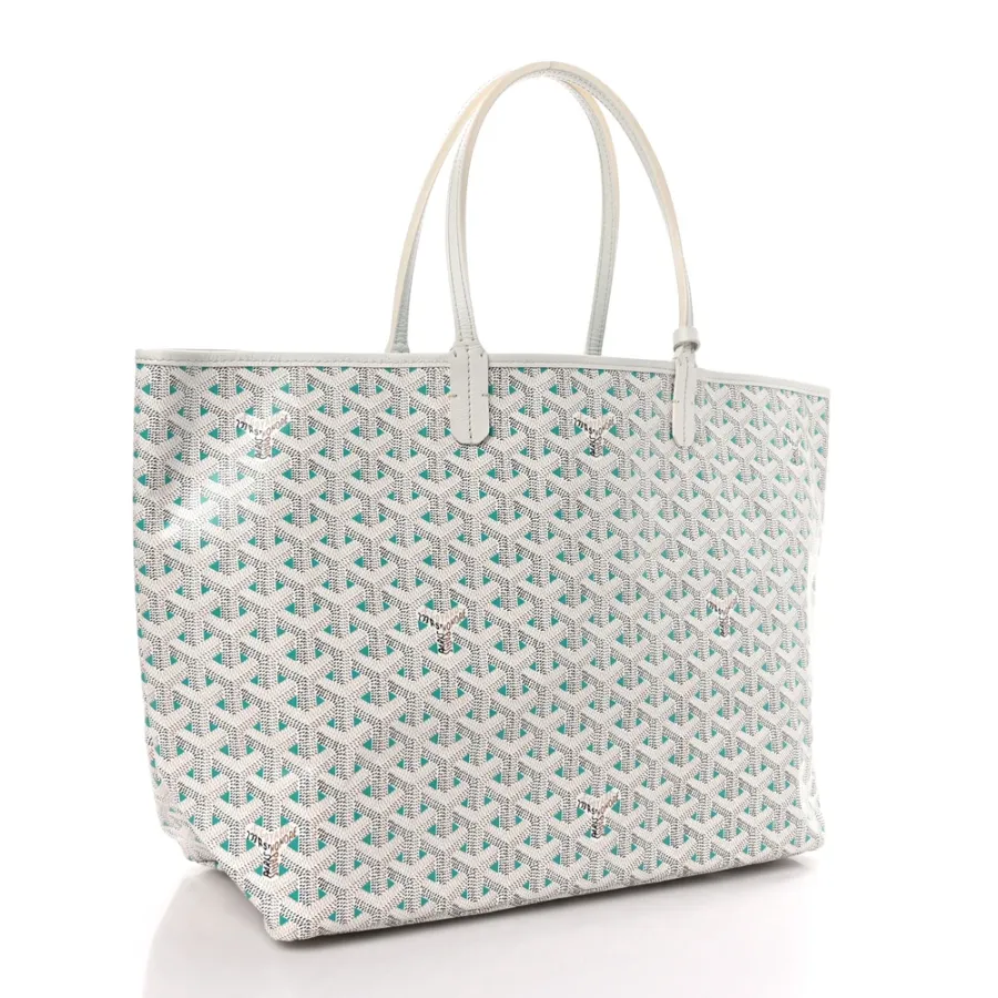 Goyard Saint Louis Claire Voie PM White Opaline Goyardine Canvas