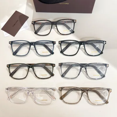 Tom Ford square frame glasses blue/grey/leopard/transparent/tawny/green color Size 55口18-140