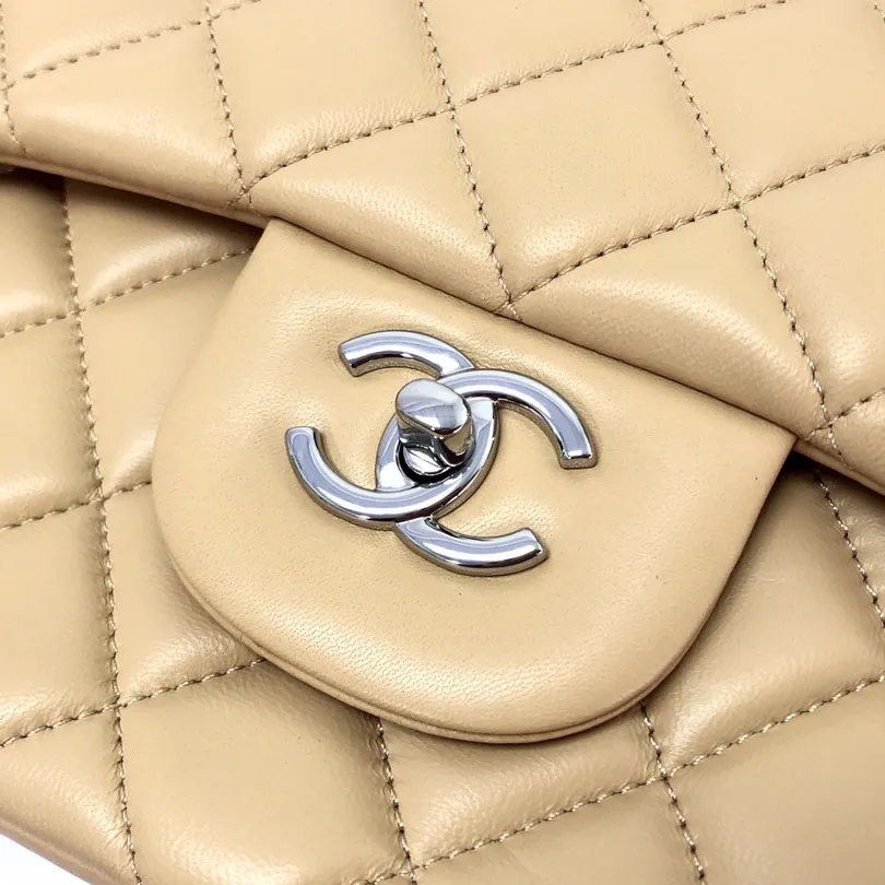 Chanel CF  Wine Red / Light Yellow Quilted Lambskin Leather Crossbody Bags