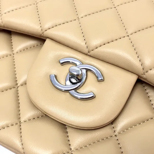 Chanel CF Wine Red / Light Yellow Quilted Lambskin Leather Crossbody Bags - Image 9