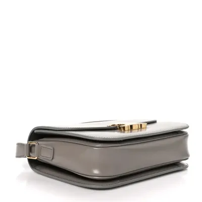 Celine Medium Triomphe Bag Pebble Shiny Calfskin Leather Gold Hardware