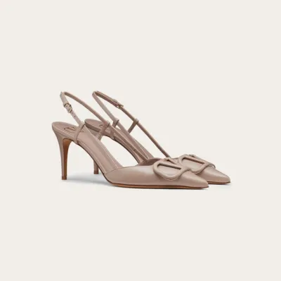 VALENTINO Calf leather strappy heels (8cm high heel)