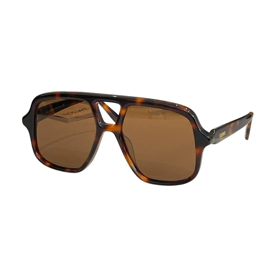 Loewe Pilot glasses leopard brown/leopard green/leopard rust/black/tawny/black sepia/black yellow color Size 47口23-145