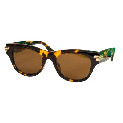 Bottega Veneta Wayfarer glasses green white/white/leopard/black grey/black/black brown color Size 132口1-120