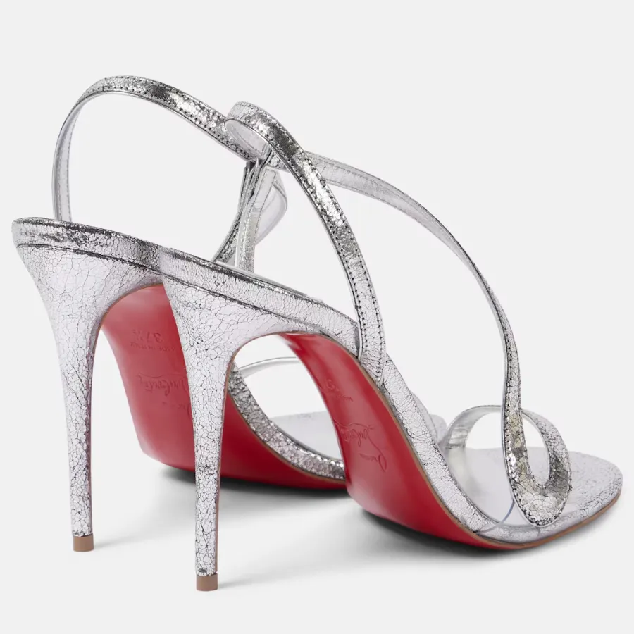 Christian Louboutin Silver high-heeled sandal slippers