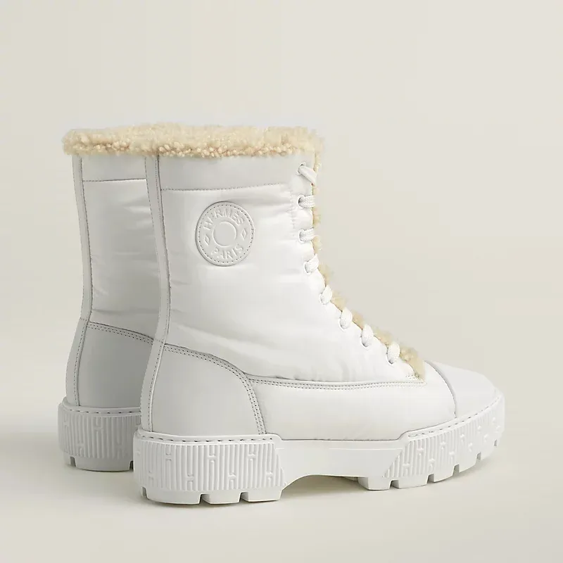 HERMES Fresh Black White boots