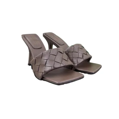 Bottega Veneta Parco Mule In Brown Intrecciato Leather Mule (Heel Height 9cm)