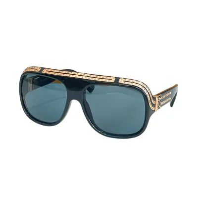 Louis Vuitton glasses black gold/white gold/black/blue/brown color Size 63口16-140