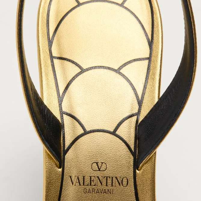 VALENTINO  Crystal trim satin heel sandals (8.5 cm high heel)