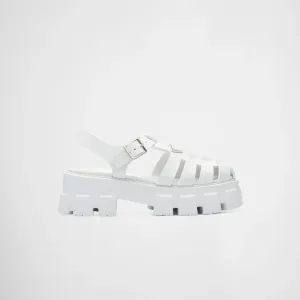 PRADA White rubber Monolith sandals