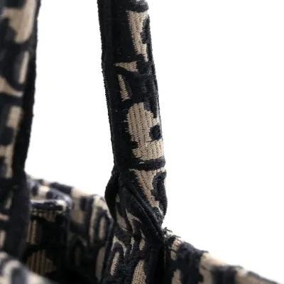 Dior Large Book Tote Blue Multicolor Oblique Canvas