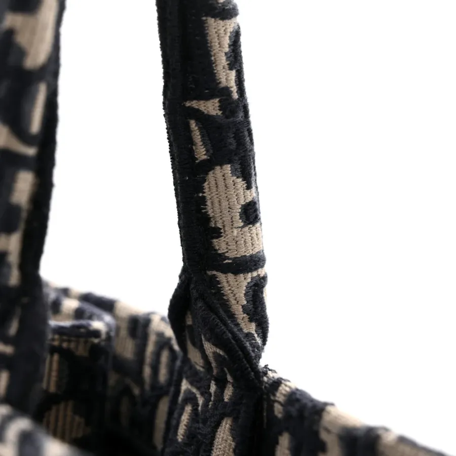 Dior Large Book Tote Blue Multicolor Oblique Canvas