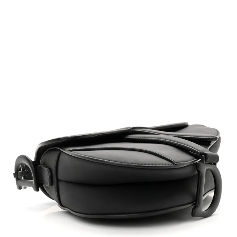 Dior Mini Saddle Bag Black Ultra Matte Calfskin Leather Matte Black Hardware
