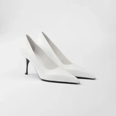 PRADA leather White High Heels Shoes