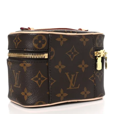 Louis Vuitton Nano Nice Monogram Canvas Gold Hardware