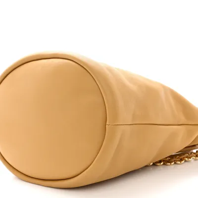 Loewe Flamenco Bucket Bag Medium Sahara Mellow Nappa Lambskin Leather Gold Hardware