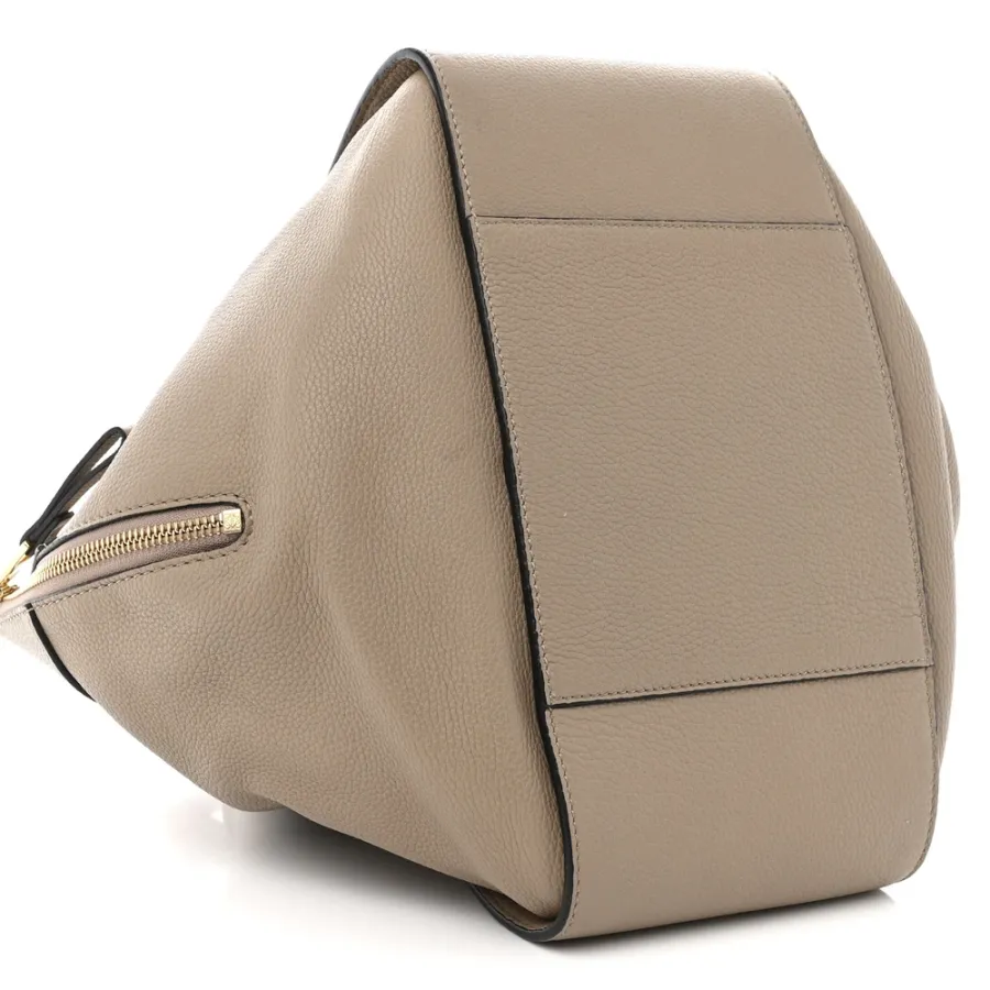 Loewe Hammock Shoulder Bag Medium Sand Mink Calfskin Leather Gold Hardware