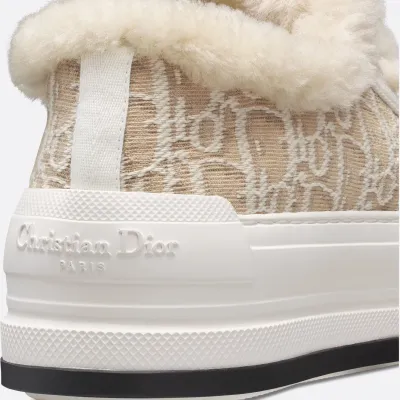 Dior Beige add pile platform sneakers
