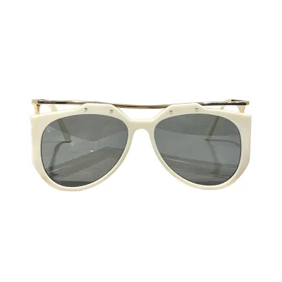 Saint Laurent aviator glasses ivory/black gold/leopard color Size 55口16-135