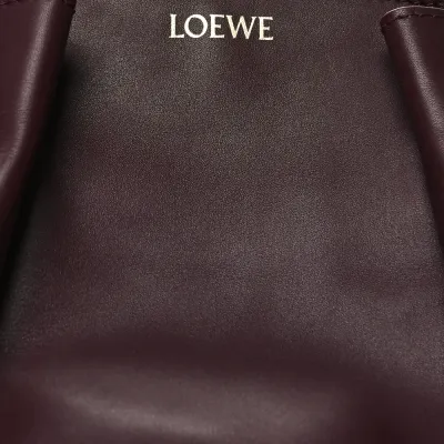 Loewe Paseo Bag Small Burgundy Shiny Nappa Calfskin Leather