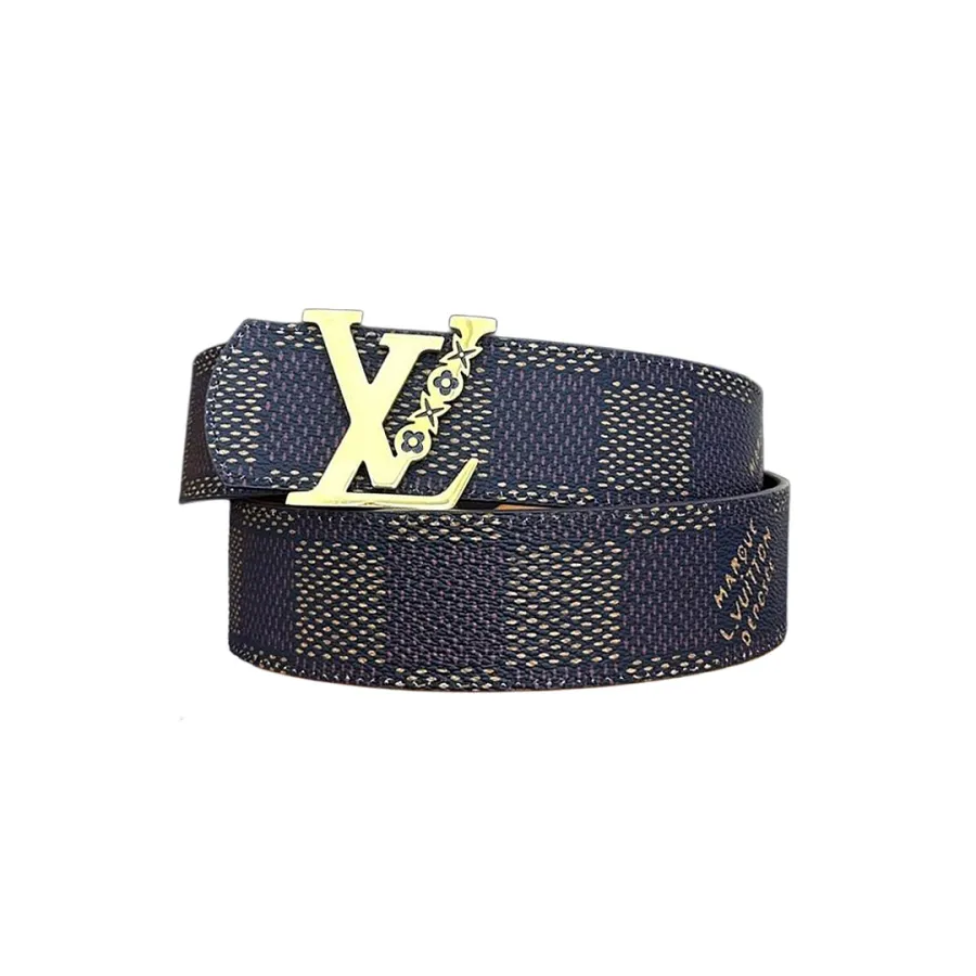 Louis Vuitton Men's Flower Buckle Reversible Belt In Black/Brown Dimension Calfskin With Gold/Silver Hardware 40mm