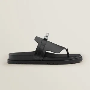 HERMES Empire Black Slippers