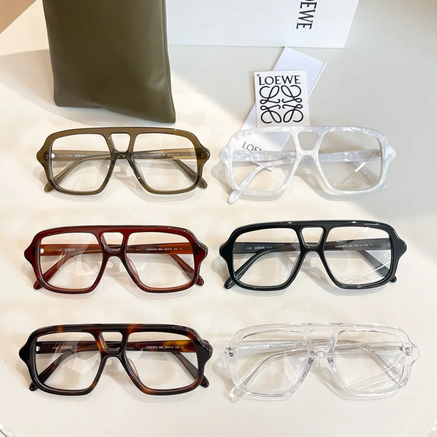 Loewe Pilot glasses black/tawny/leopard/brown/transparent color Size 54口14-140