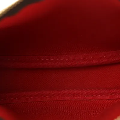 Louis Vuitton Mini Pochette Accessoires Damier Ebene Canvas Gold Hardware