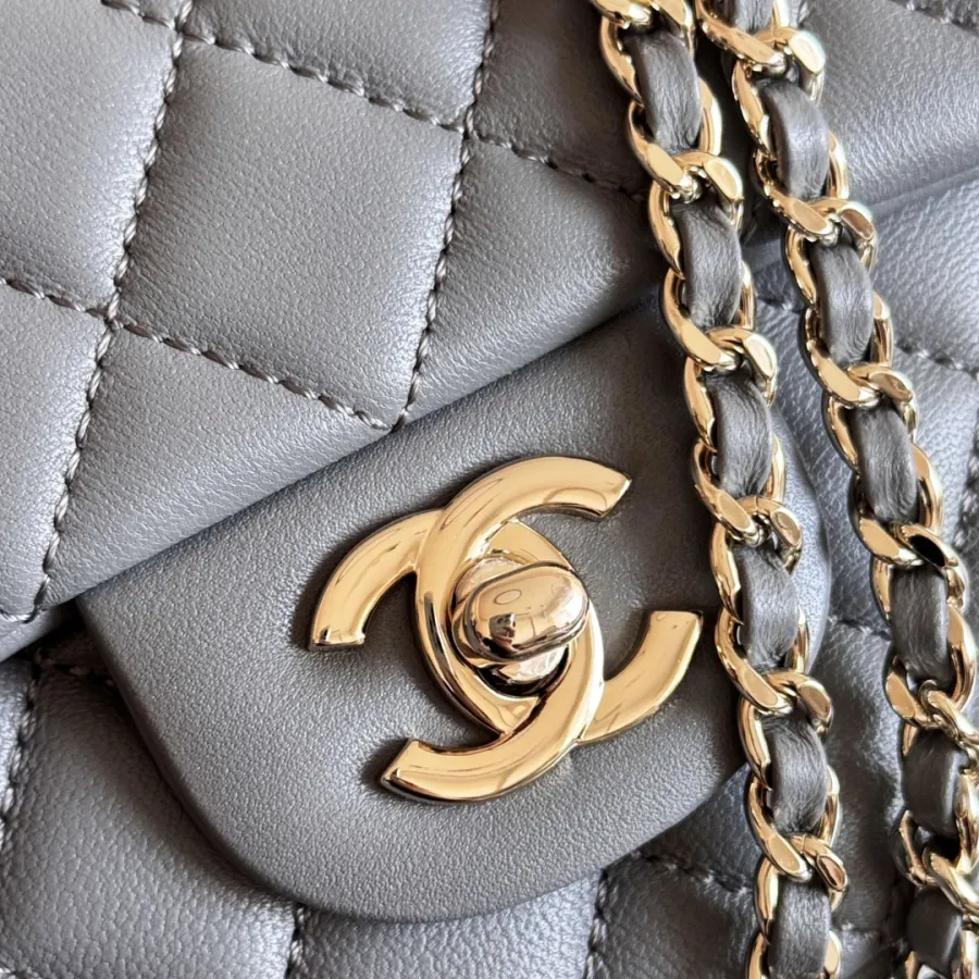 Chanel Grey / Black Mini CF Handle Bag