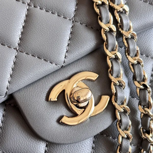 Chanel Grey / Black Mini CF Handle Bag - Image 5