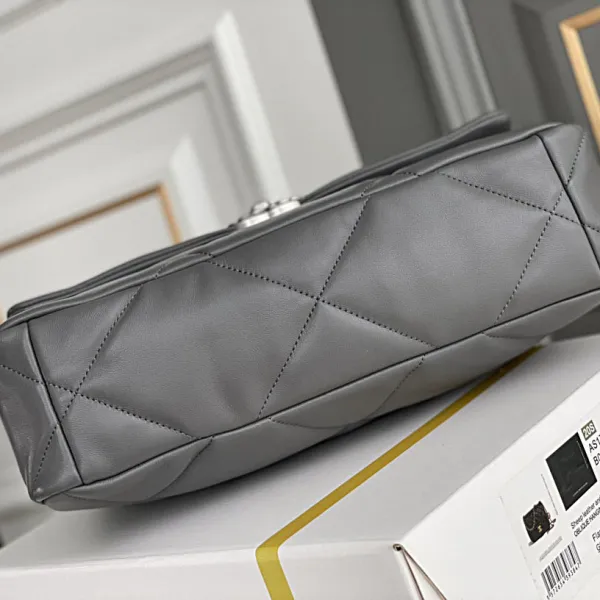 Chanel 19 Bag Deep Grey / Pink / Apricot Color 30cm Crossbody Bags - Image 5