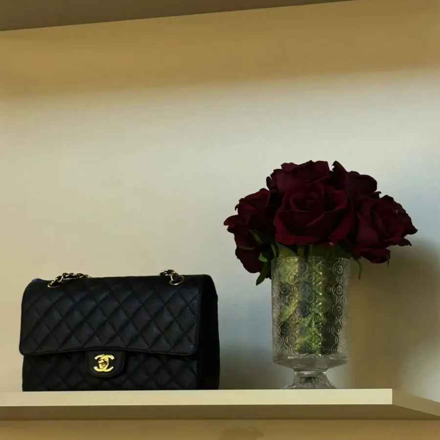 Chanel Double Flap Caviar Black Designer Handbags photo review