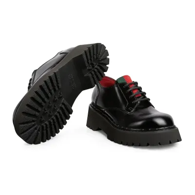 Gucci black webbing loafers