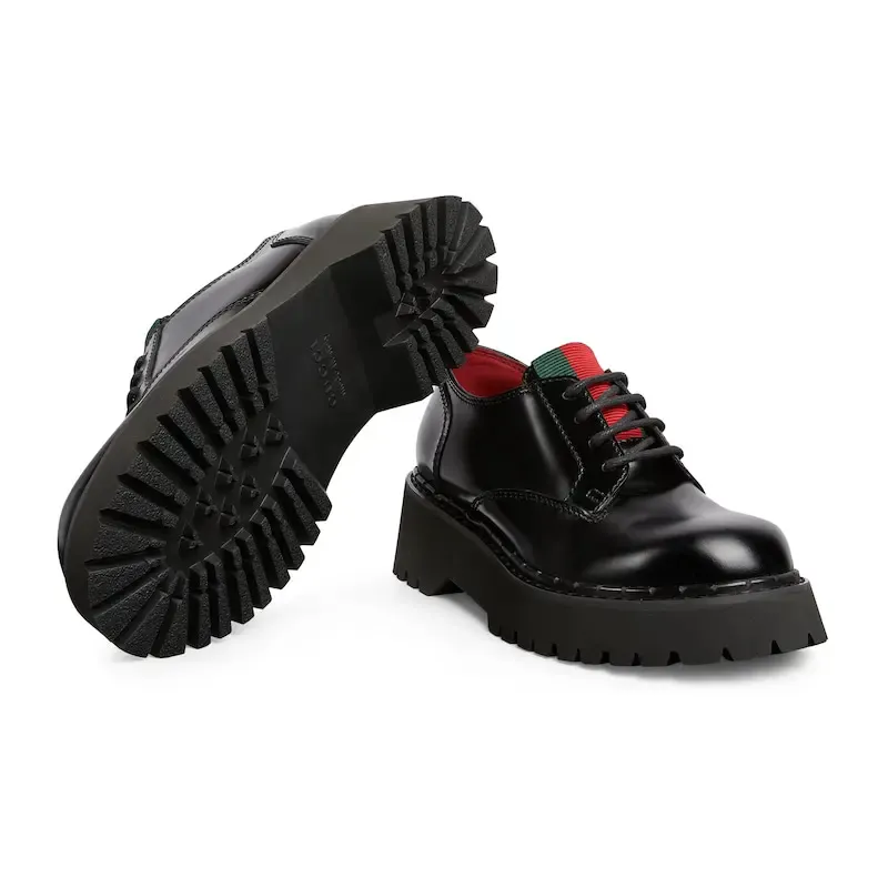 Gucci black webbing loafers