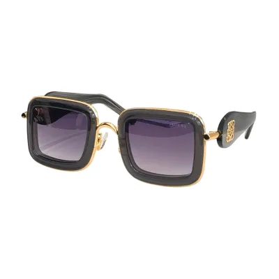 Loewe square frame glasses black white/white/black orange/black red/black/purple silver/purple gold/leopard color Size 49口27-140