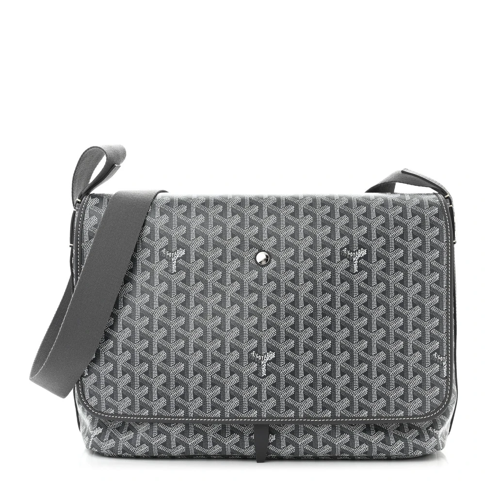 Goyard Bolsa Mensageira Média Capetien Cinza em Canvas Goyardine