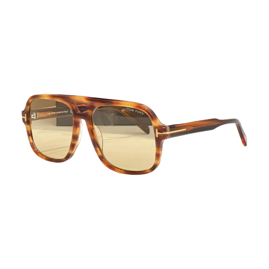 Tom Ford Pilot glasses yellow leopard/brown leopard/black leopard/black tawny/black/eggplant/leopard red color Size 60口18-140