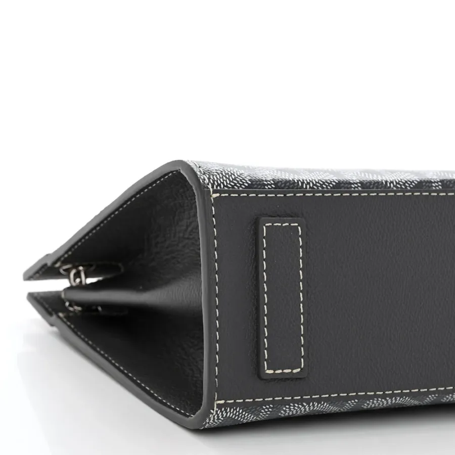 Goyard Rouette Structure PM Grey Goyardine Canvas Silver Hardware