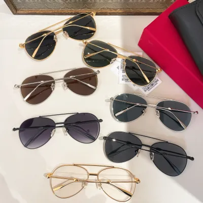 Valentino Pilot glasses black/black gold/gold/eggplant/green/blue/brown color Size 60口17-142