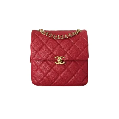 Chanel Yellow / Purple / Red / White / Black Quilted Caviar Leather Backpacks