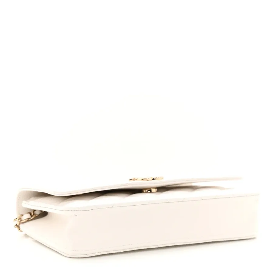 Chanel Wallet On Chain – Small White Quilted Caviar