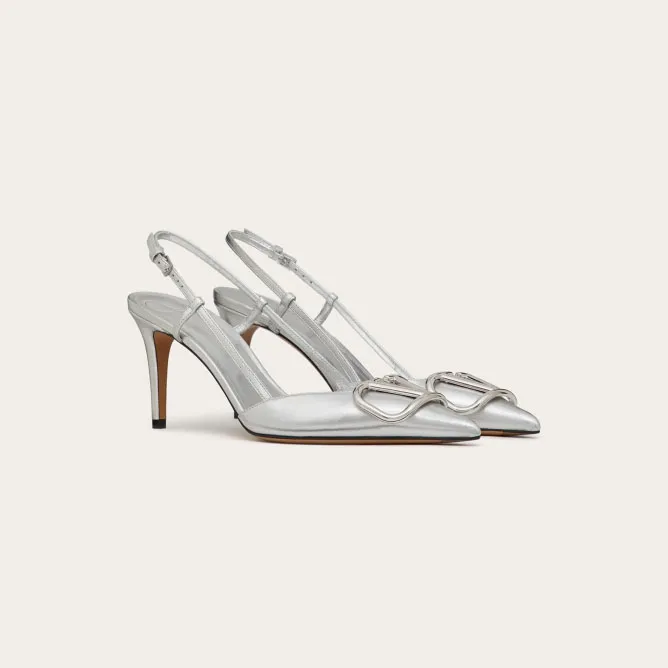 VALENTINO Laminated leather strappy Heels (8cm)