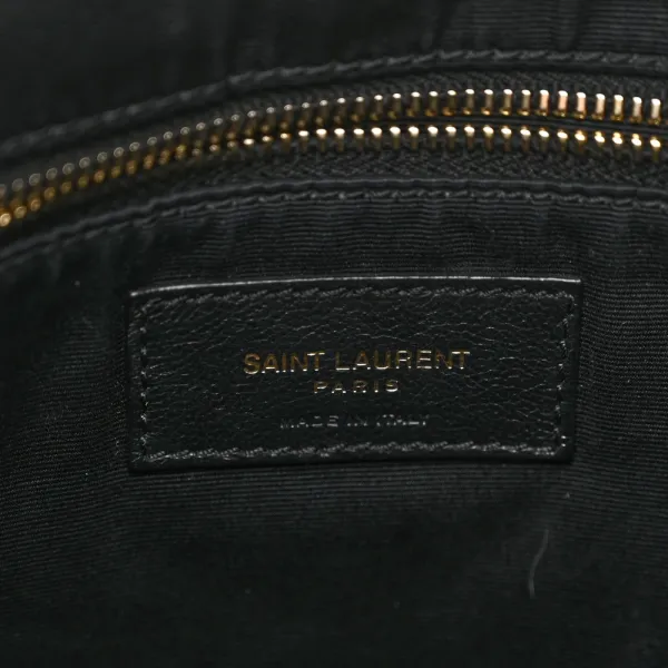 Saint Laurent Medium Joe Backpack Black Monogram Lambskin Matelasse Leather Gold Hardware - Image 2