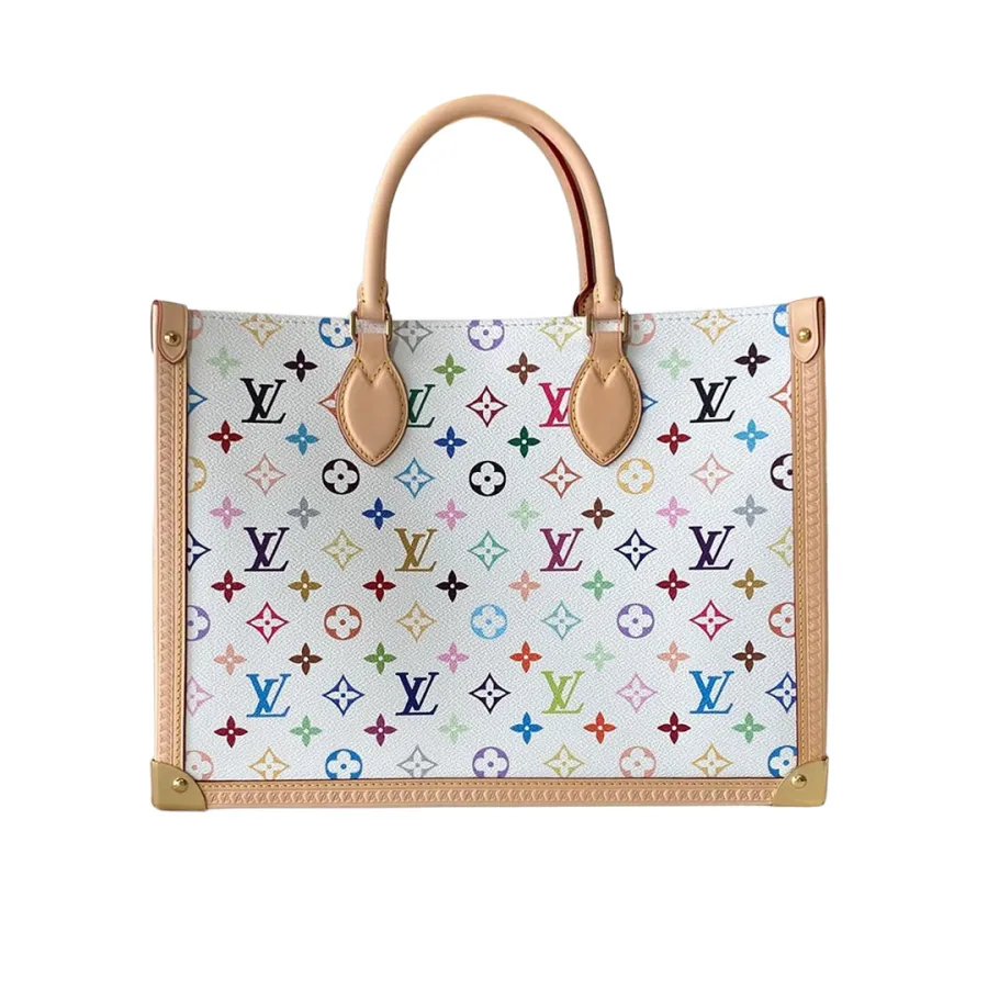 Louis Vuitton x Murakami Takashi Onthego MM Multicolor White Gold Hardware