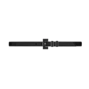 Saint Laurent Carre Rive Gauche Double-Loop Belt In Black Calfskin With Gold/Silver Hardware 25mm