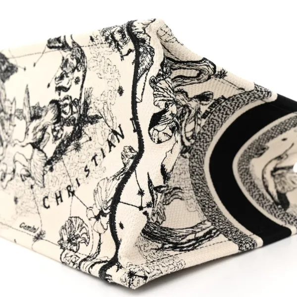 Dior Medium Zodiac Toile De Jouy Book Tote Latte Embroidered Canvas - Image 5