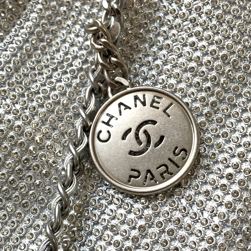 Chanel 22bags Silver Woven Cowhide Shoulder Bags