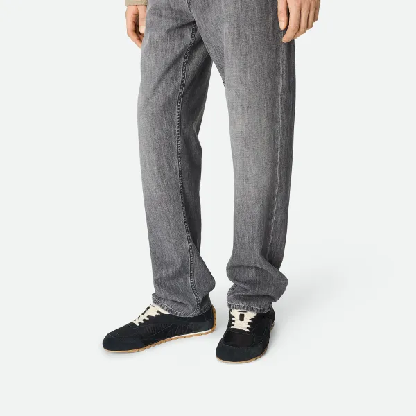 Bottega Veneta Orbit Flash Sneakers In Black Suede And Nylon Lace-Up Sneaker With Leather Trims - Image 5